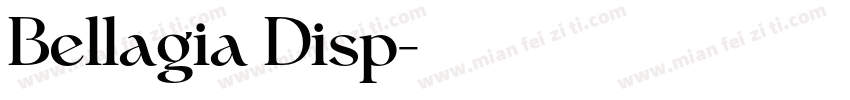 Bellagia Disp字体转换
